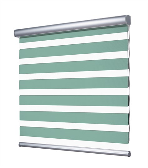 Blauw Duo Rolgordijn Semi-transparant