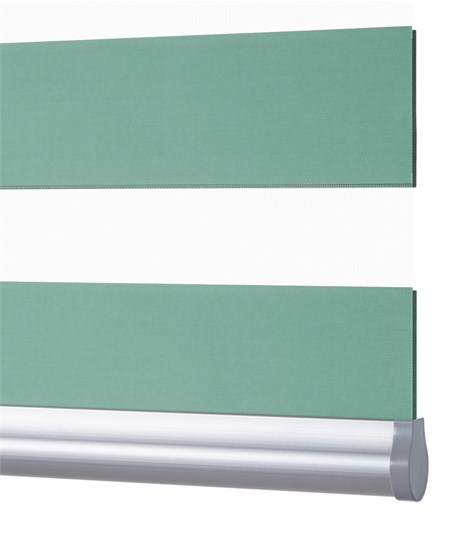 Blauw Duo Rolgordijn Semi-transparant (Aqua VL-DT5284)