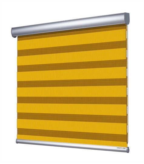 Duo Rolgordijn Semi-transparant (Oker Geel VD-28)