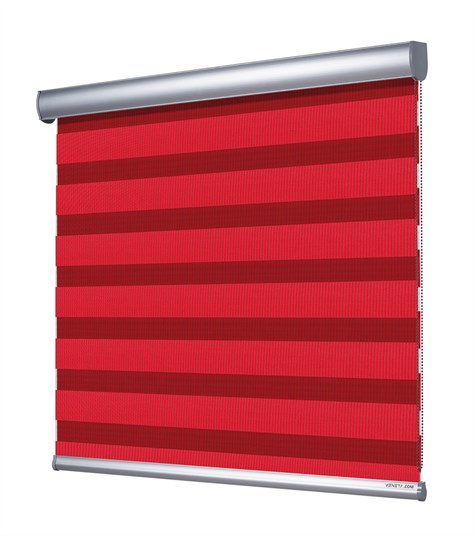 Duo Rolgordijn Semi-transparant (Rood VD-78)