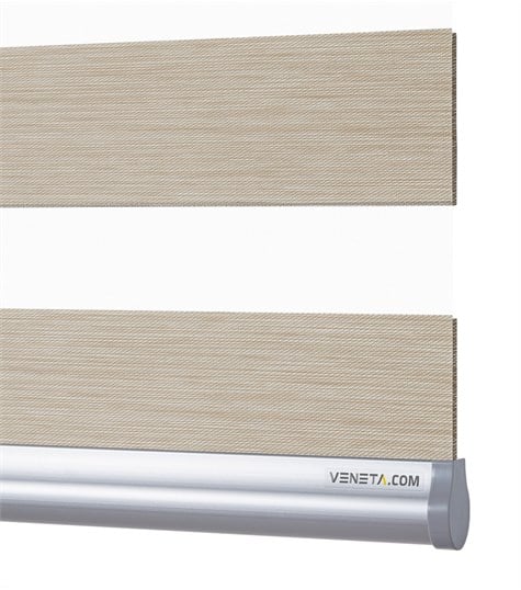 Beige Duo Rolgordijn Verduisterend (Beige VL-BFQ33N)