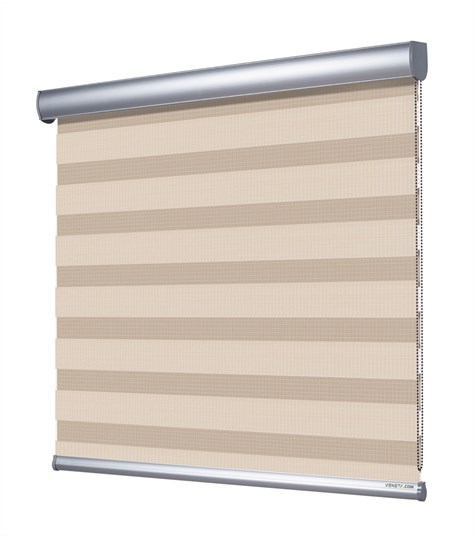 Duo Rolgordijn Semi-transparant (Beige VN-23)