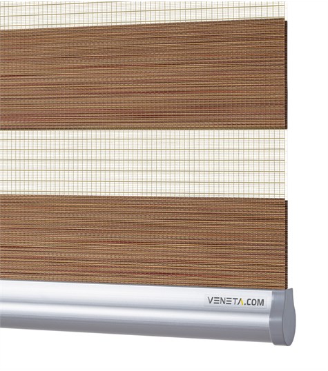 Beige Duo Rolgordijn Semi-transparant (Roest VN-36)