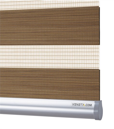 Bruin Duo Rolgordijn Semi-transparant (Leem Bruin VN-39)