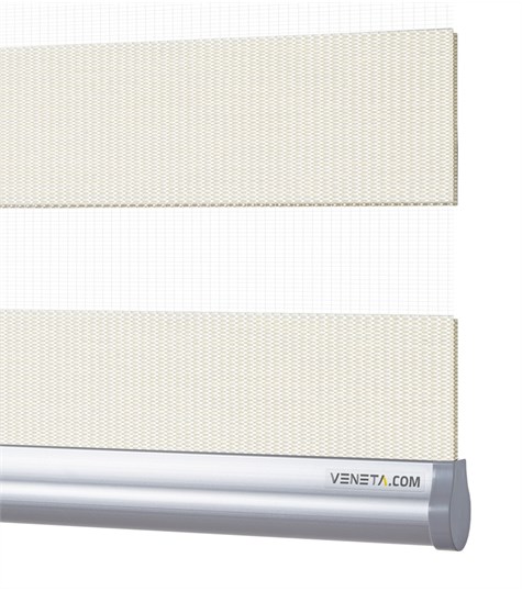 Wit Duo Rolgordijn Semi-transparant (Wit SN-N23P)