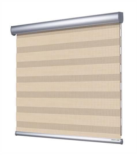 Duo Rolgordijn Semi-transparant (Beige SN-N31P)