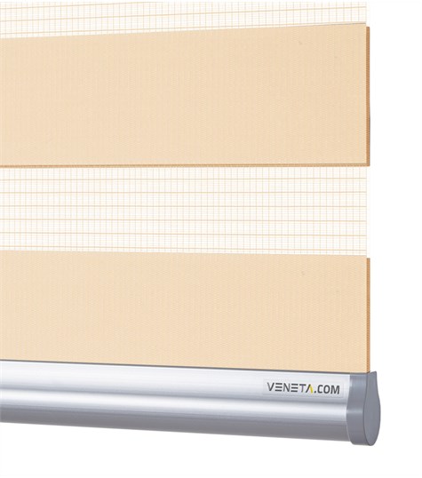 Beige Duo Rolgordijn Semi-transparant (Zand NN33)