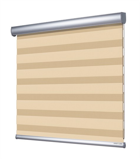 Duo Rolgordijn Semi-transparant (Warm Zand NN35)