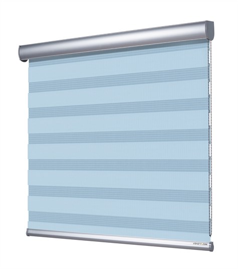 Duo Rolgordijn Semi-transparant (Licht Blauw NN51)