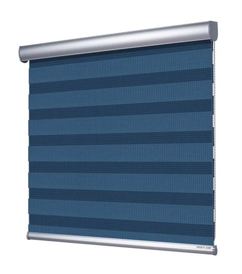 Duo Rolgordijn Semi-transparant (Kobalt Blauw NN55)