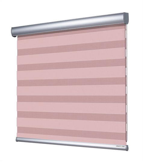 Duo Rolgordijn Semi-transparant (Oud Roze NN71)