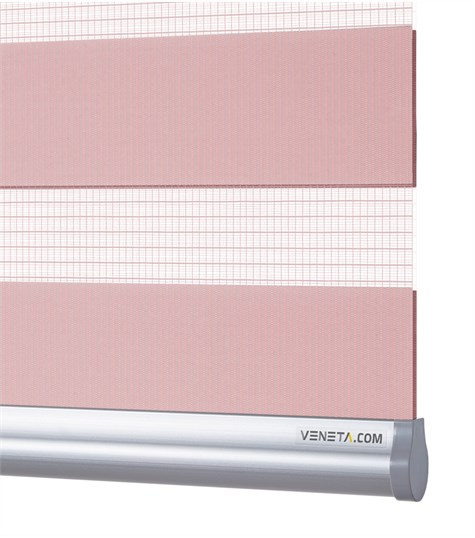 Roze Duo Rolgordijn Semi-transparant (Oud Roze NN71)