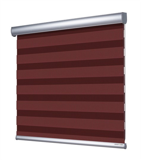 Duo Rolgordijn Semi-transparant (Bordeaux NN77)