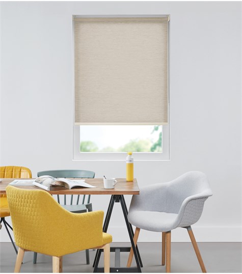 Beige Rolgordijn Semi-transparant Op Maat (Linen Flax F0891)