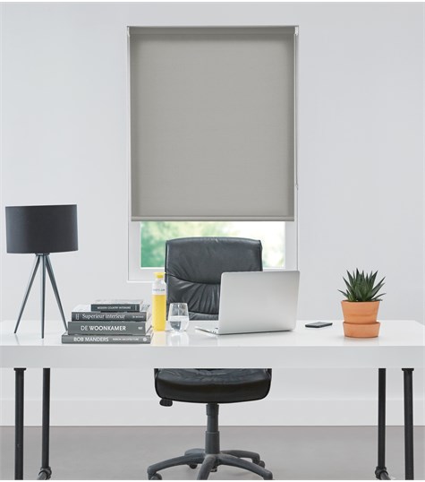 Grijs Rolgordijn Semi-transparant Op Maat (Dark Grey AST1037 1037)
