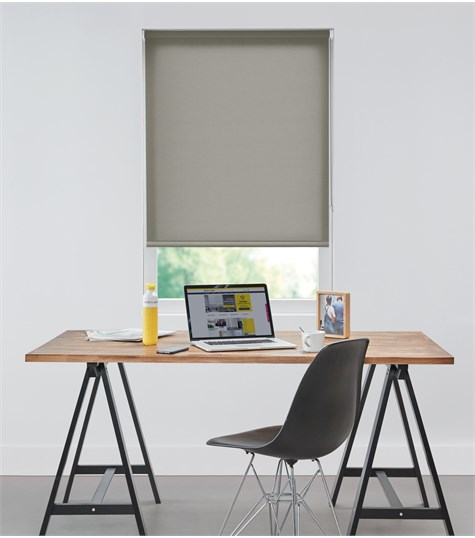 Grijs Rolgordijn Semi-transparant Op Maat (Steel Grey AST1039 1039)
