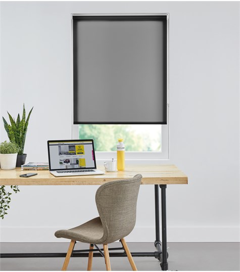 Zwart Rolgordijn Semi-transparant Op Maat (Black BST1036 5376)