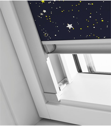 Zwart Dakraam Rolgordijn voor VELUX® (Sterren 917165-0234-493-234)