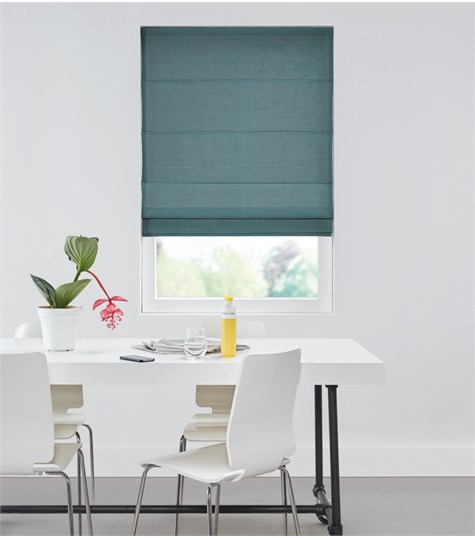 Blauw Vouwgordijn Op Maat (Maya Aqua VMAYG01)
