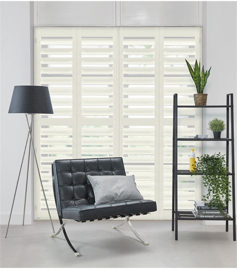 Witte Shutter 114mm Op Maat (Bright White NW004 4)