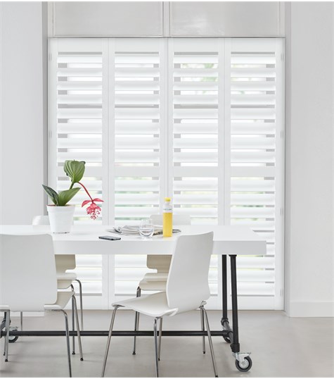 Witte Shutter Deco 114mm Op Maat (Decorators White 63)