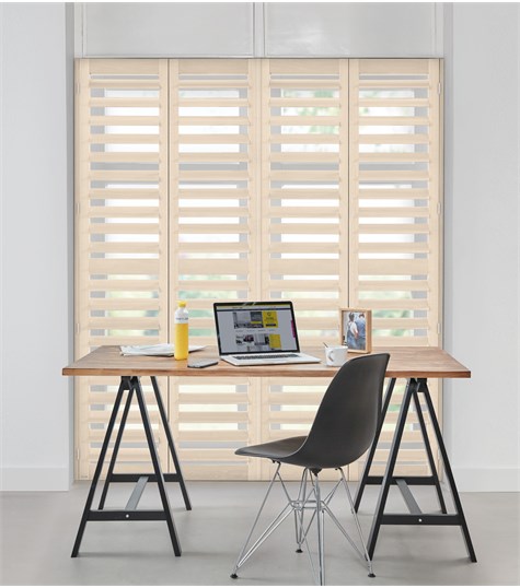 Witte Shutter 114mm Op Maat (Limed White NW110 110)