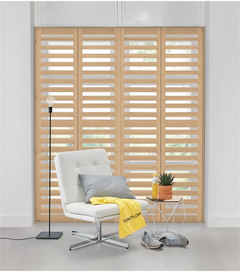 Bruine Shutter 114mm Op Maat (Taupe NW114 114)