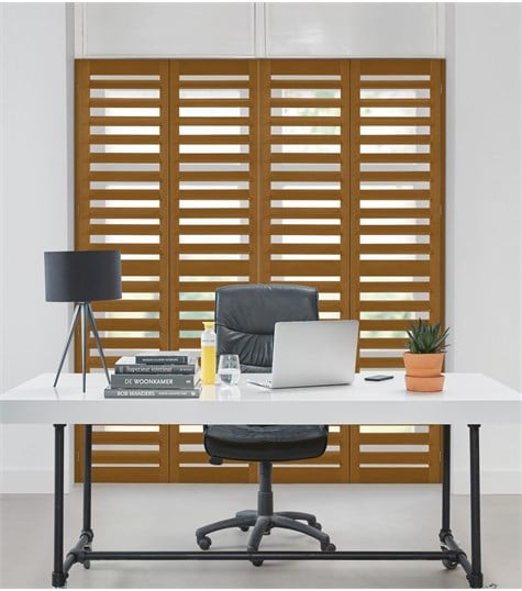 Bruine Shutter 114mm Op Maat (Dark Teak NW212 212)