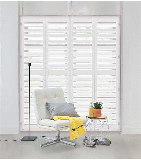 Witte Shutter 114mm Op Maat (True White NW600 600)