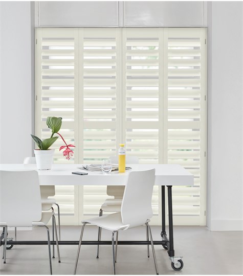 Witte Shutter 114mm Op Maat (Dove NW602 602)