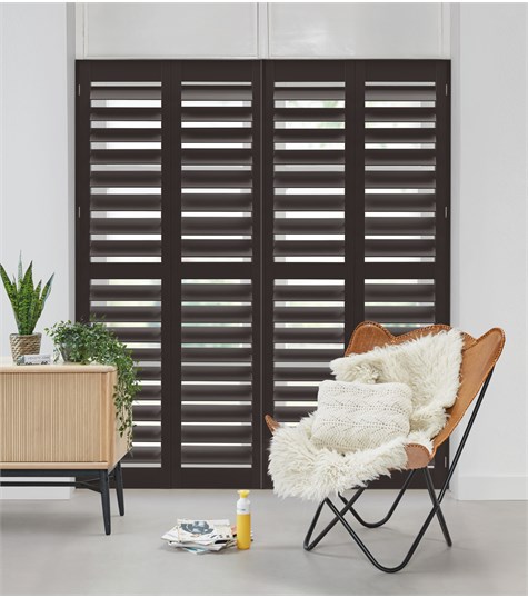 Bruine Shutter 114mm Op Maat (Chateau Brown NW609 609)