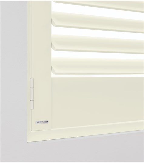 Witte Shutter Bright Wood 63mm (Creamy BW009 9)