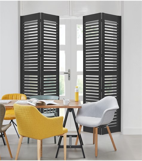 Zwarte Shutter Bright Wood 63mm