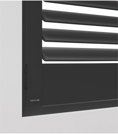 Zwarte Shutter Bright Wood 63mm (Gray Black BW017 17)