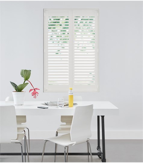 Witte Shutter Bright Wood 63mm Op Maat (Decorators White 63)