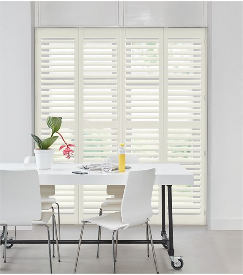 Witte Shutter Bright Wood 76mm Op Maat (Bright White BW004 4)