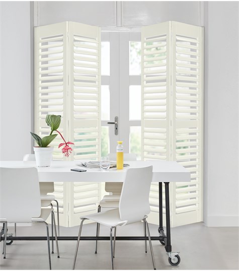 Witte Shutter Bright Wood 76mm