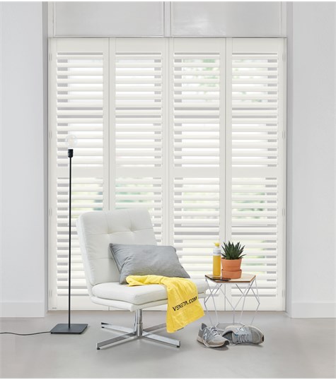 Witte Shutter 76mm Op Maat (Extra White NW002 2)