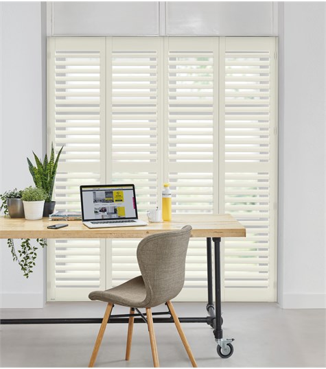 Witte Shutter 76mm Op Maat (Pearl 6)