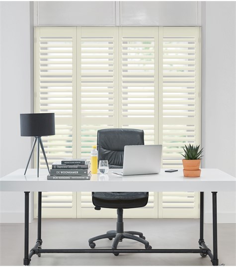 Witte Shutter 76mm Op Maat (Creamy NW009 9)