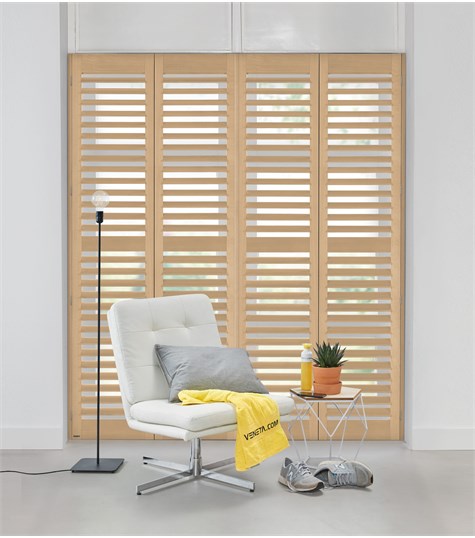 Bruine Shutter 76mm Op Maat (Taupe NW114 114)