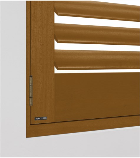 Bruine Shutter 76mm (Dark Teak NW212 212)