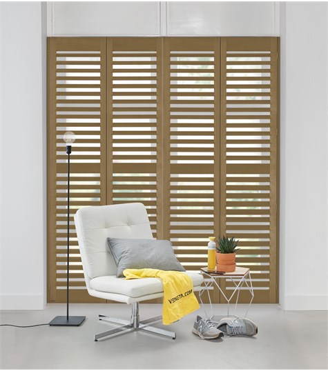 Bruine Shutter 76mm Op Maat (New Ebony NW220 220)