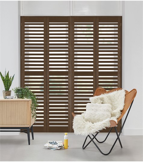 Bruine Shutter 76mm Op Maat (Wenge NW237 237)