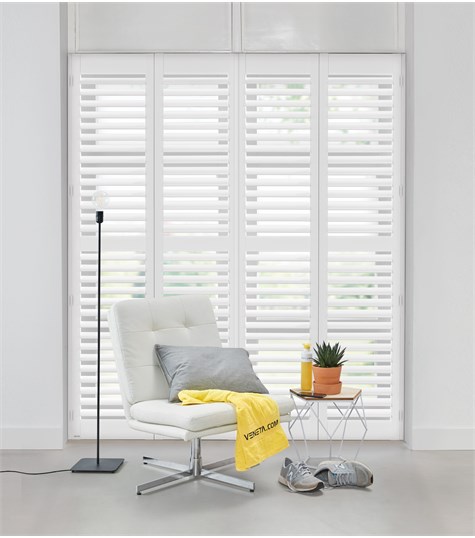 Witte Shutter 76mm Op Maat (True White NW600 600)