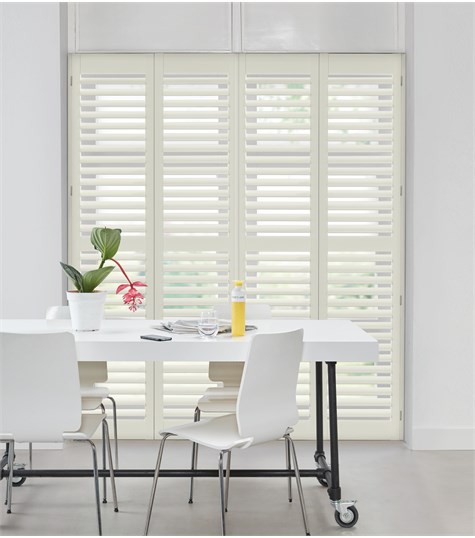 Witte Shutter 76mm Op Maat (Dove NW602 602)