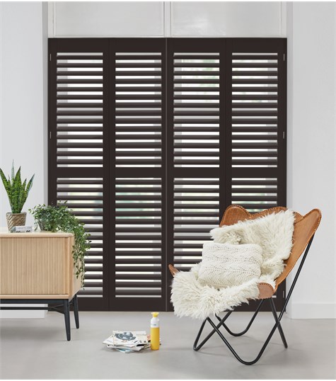 Bruine Shutter 76mm Op Maat (Chateau Brown NW609 609)