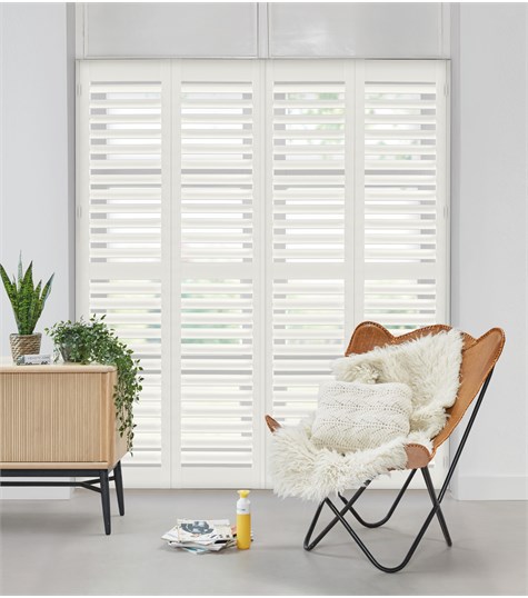 Witte Shutter Woodlore Plus 76mm Op Maat (Extra White WP002 2)