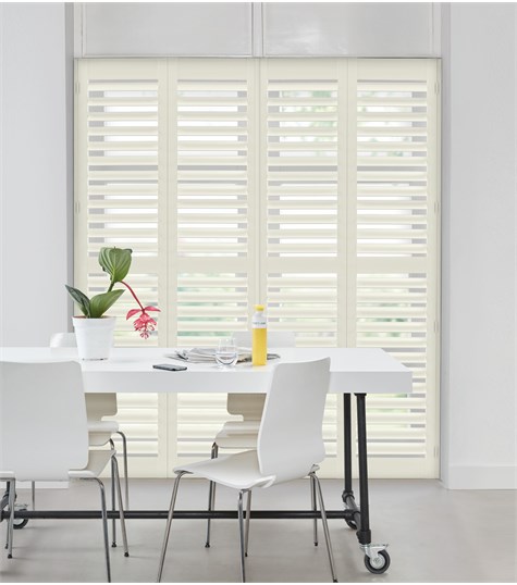 Witte Shutter Woodlore Plus 76mm Op Maat (Pearl 6)