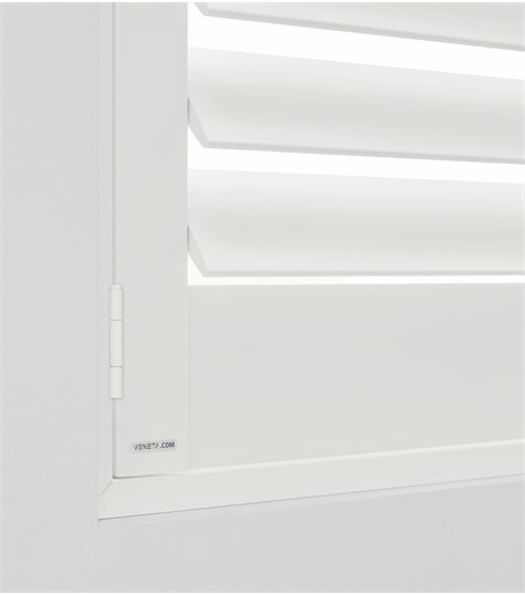 Witte Shutter Bright Wood 89mm (Decorators White 63)